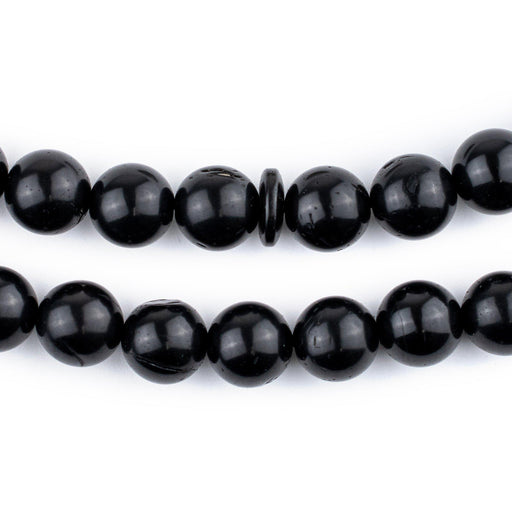 Black Round Wooden Arabian Prayer Beads (10mm) - The Bead Chest
