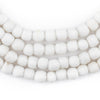White Opaque Recycled Glass Beads (7mm)