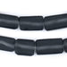 Charcoal Grey Rectangular Java Recycled Glass Beads (20x12mm) - The Bead Chest