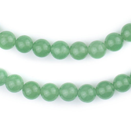 Round Light Green Aventurine Beads (8mm) - The Bead Chest
