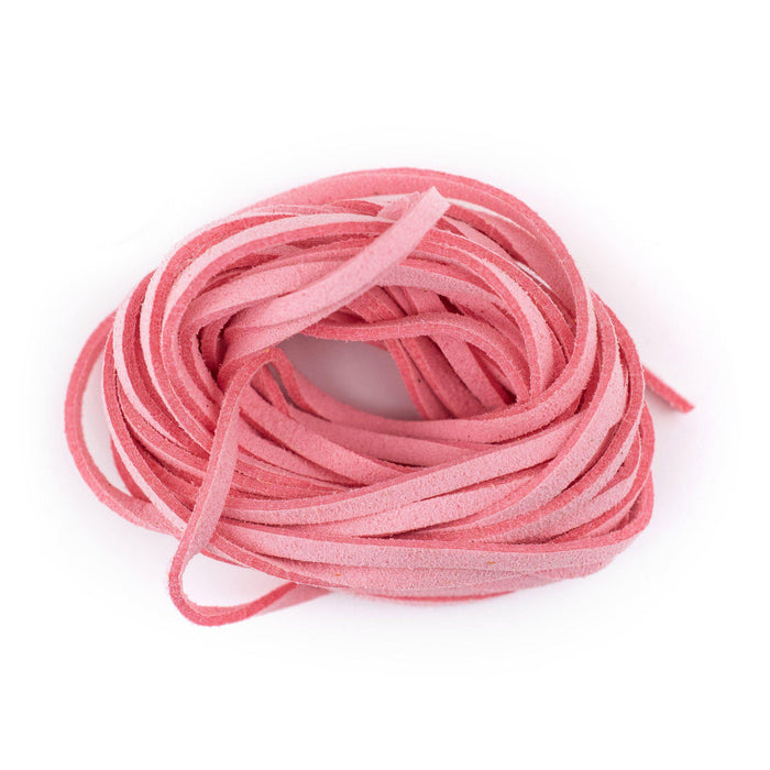 3mm Flat Pink Faux Suede Cord (15ft) - The Bead Chest