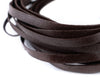 5.0mm Dark Brown Flat Leather Cord (15ft)