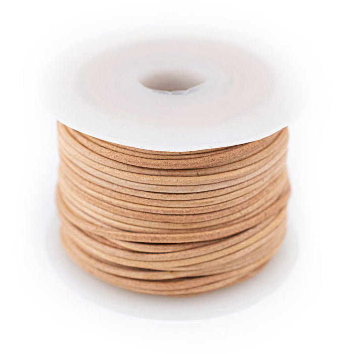 1.5mm Natural Round Leather Cord (75ft) - The Bead Chest