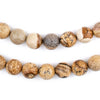 Faceted Round Picture Jasper Beads (10mm)