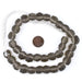 Groundhog Grey Faceted Bicone Java Recycled Glass Beads (12mm) - The Bead Chest