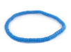 Blue African Vinyl Stretch Bracelet - The Bead Chest