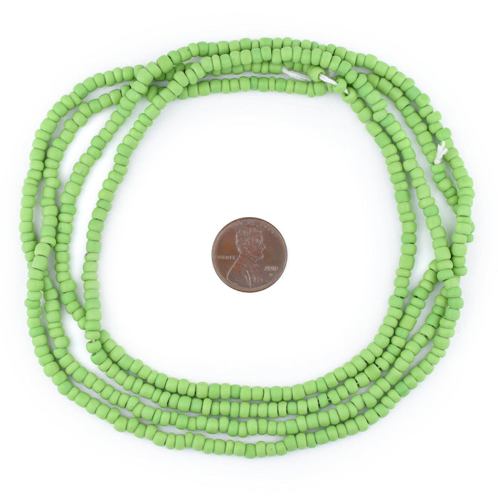 Pistachio Green Matte Glass Seed Beads (4mm) - The Bead Chest