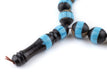 Blue-Inlaid Ebony Arabian Prayer Beads (14x12mm) - The Bead Chest