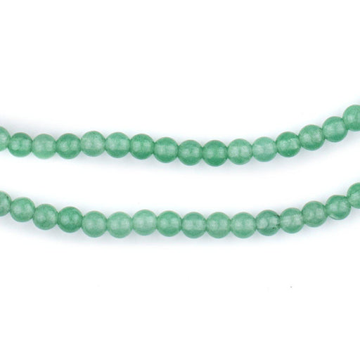 Round Light Green Aventurine Beads (4mm) - The Bead Chest
