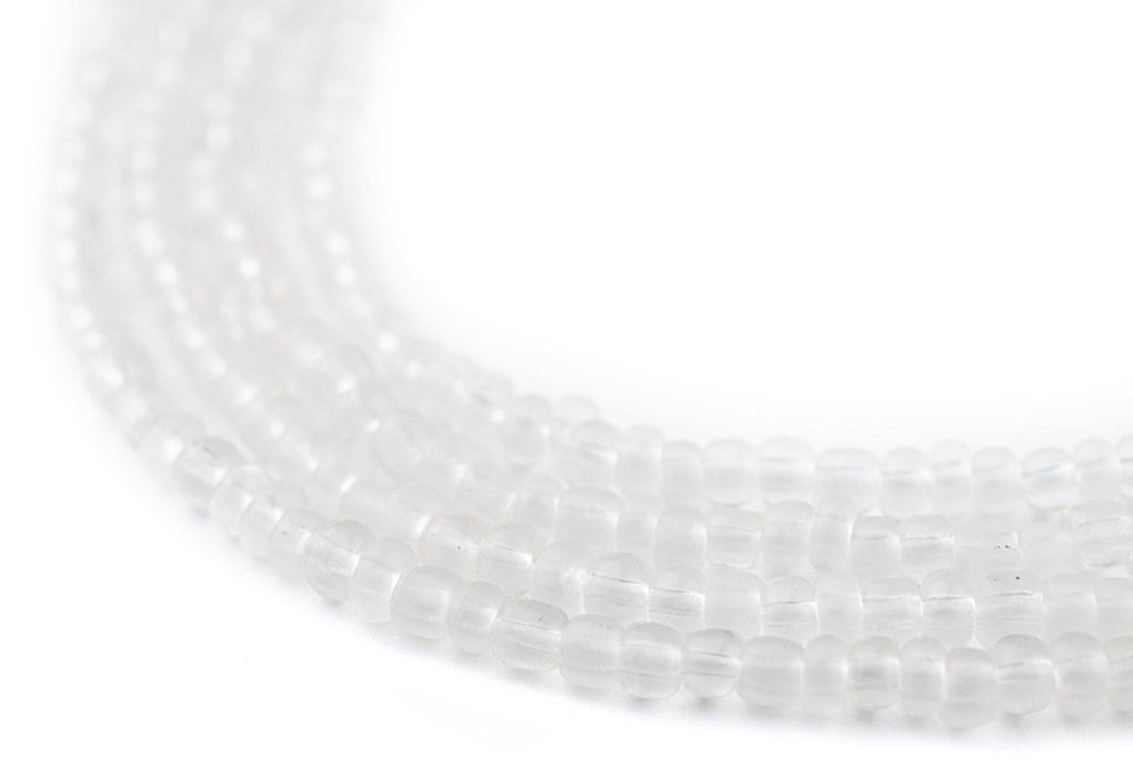 Clear Matte Glass Seed Beads (3mm) - The Bead Chest