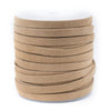 6.0mm Beige Flat Suede Leather Cord (75ft)