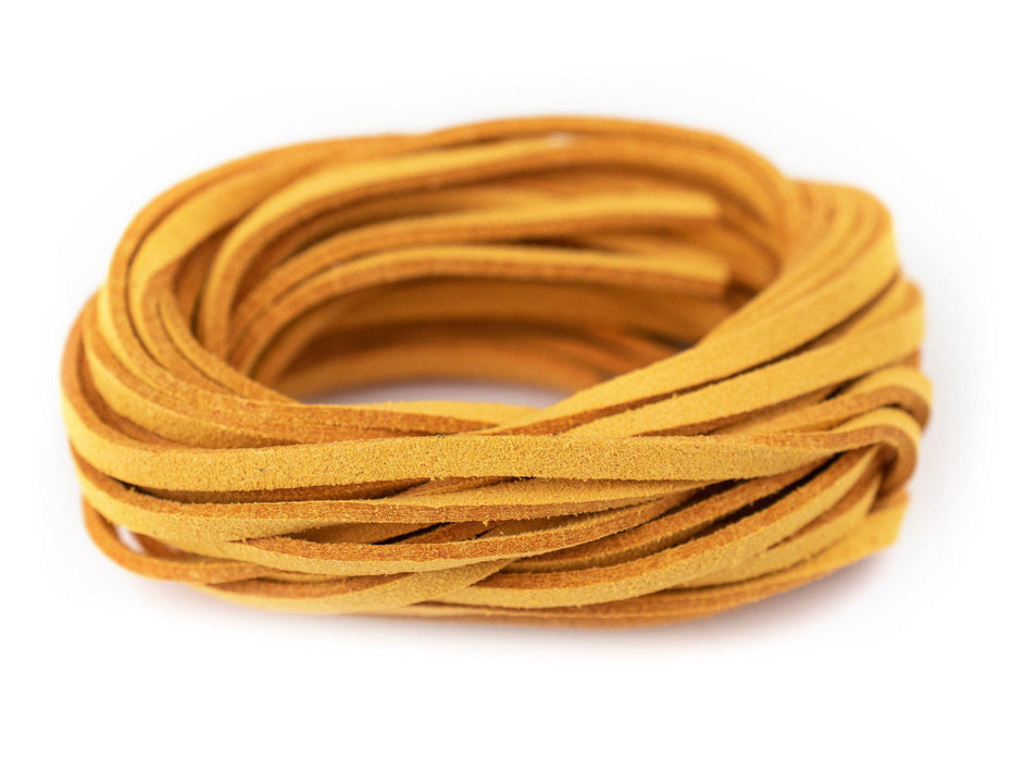 3mm Flat Yellow Faux Suede Cord (15ft) - The Bead Chest