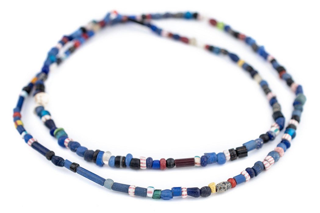 Old Mixed Russian Blue Beads (Long Strand) - The Bead Chest