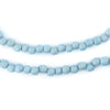 Light Blue Round Natural Wood Beads (5mm)