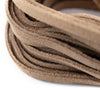 4.0mm Beige Flat Suede Leather Cord (15ft)