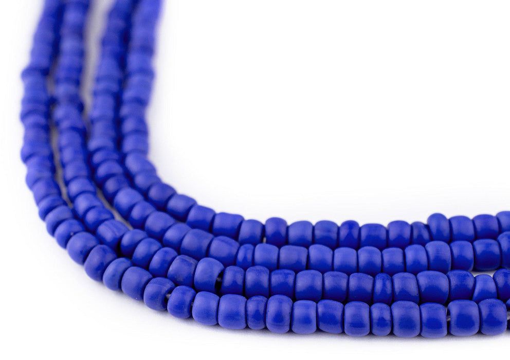 Cobalt Blue Matte Glass Seed Beads (4mm) - The Bead Chest