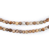 Faceted Round Picture Jasper Beads (4mm)