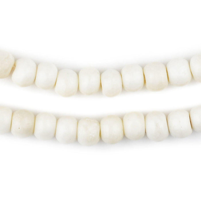 Polished White Bone Beads (8mm) - The Bead Chest