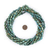 Green Turquoise Oval Beads (12x8mm)