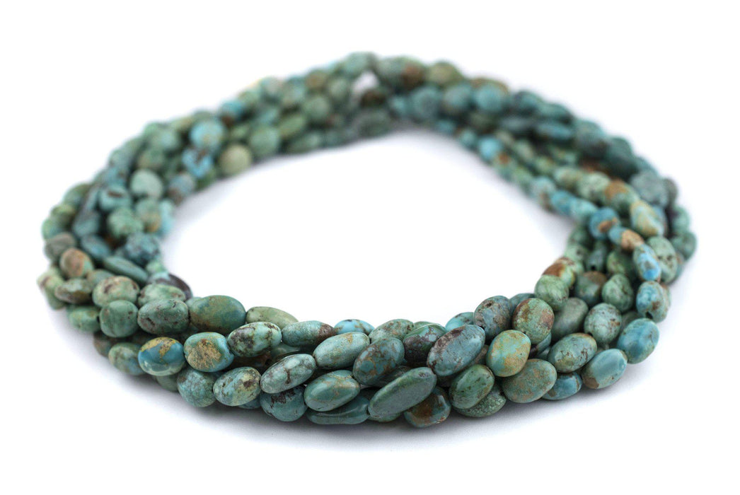 Green Turquoise Oval Beads (12x8mm) - The Bead Chest
