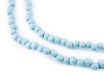Light Blue Round Natural Wood Beads (5mm) - The Bead Chest