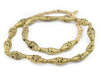 Flat Bicone Sun Design Brass Filigree Beads (33x14mm) - The Bead Chest