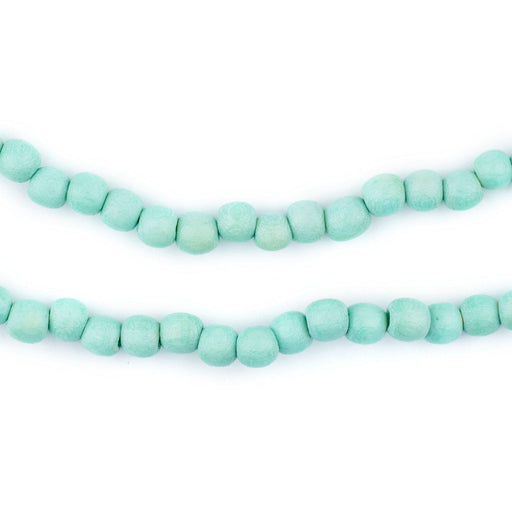 Pistachio Green Round Natural Wood Beads (5mm)