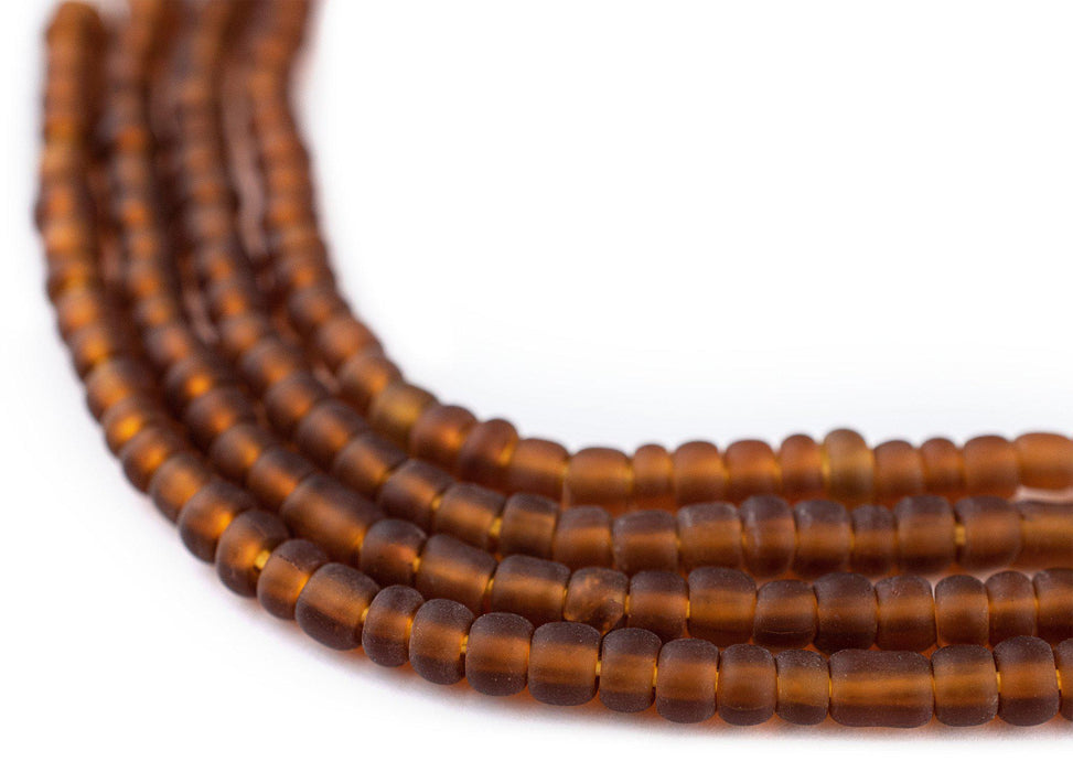 Translucent Brown Matte Glass Seed Beads (4mm) - The Bead Chest