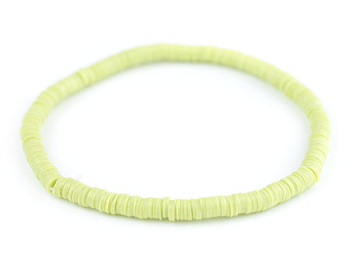 Lime Green African Vinyl Stretch Bracelet - The Bead Chest