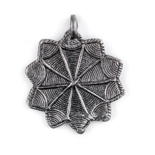 Silver 10-Point Baule Star Pendant (41x47mm) - The Bead Chest