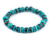 Turquoise Blue Nepal Mala Bracelet