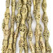 Flat Bicone Sun Design Brass Filigree Beads (33x14mm) - The Bead Chest