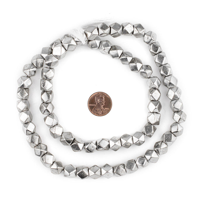 Jumbo Silver Diamond Cut Beads (9mm) - The Bead Chest
