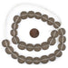 Groundhog Grey Flat Circular Java Recycled Glass Beads (15mm) - The Bead Chest
