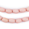 Pink Oval Natural Wood Beads (15x10mm)