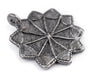 Silver 10-Point Baule Star Pendant (41x47mm) - The Bead Chest