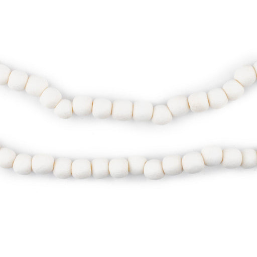 White Round Natural Wood Beads (5mm)
