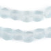 Clear Aqua Faceted Bicone Java Recycled Glass Beads (12mm) - The Bead Chest