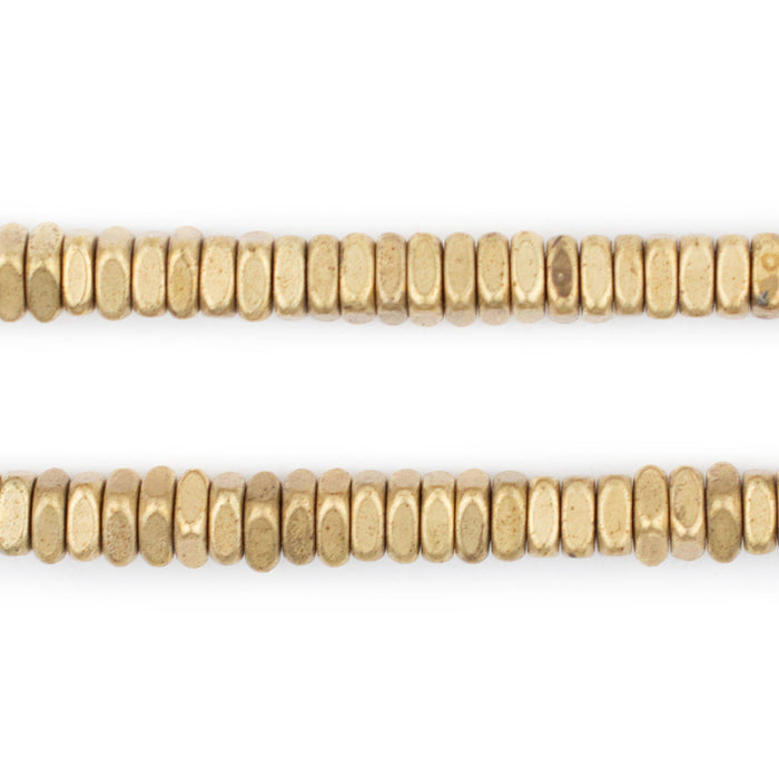 Brass Faceted Square Heishi Beads (6mm) - The Bead Chest