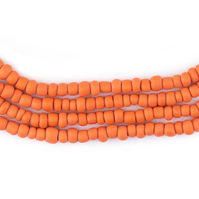 Papaya Orange Matte Glass Seed Beads (4mm) - The Bead Chest