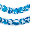 Sky Blue Fused Recycled Glass Beads (14mm)