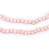 Pink Round Natural Wood Beads (5mm)