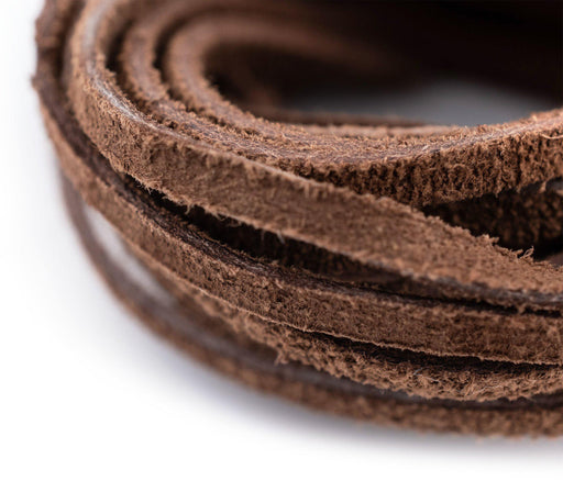 3.0mm Brown Flat Suede Leather Cord (15ft) - The Bead Chest