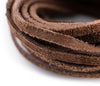 3.0mm Brown Flat Suede Leather Cord (15ft)