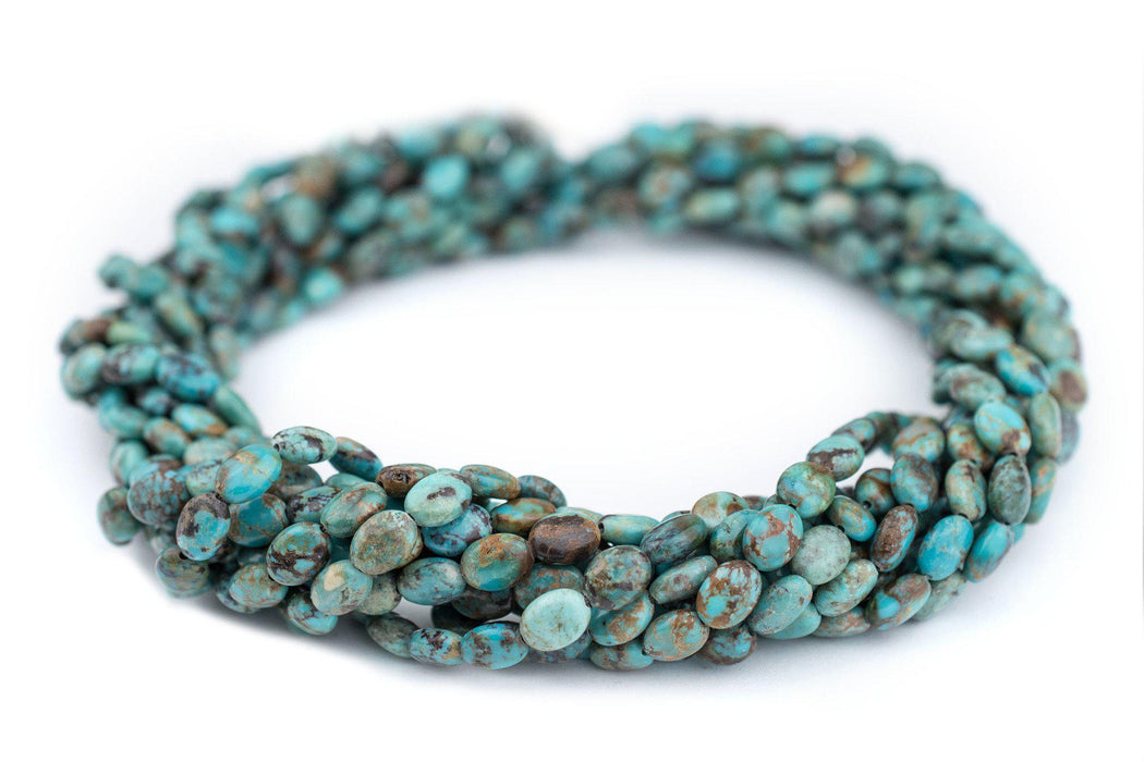 Oval Turquoise Stone Beads (8x5mm) - The Bead Chest