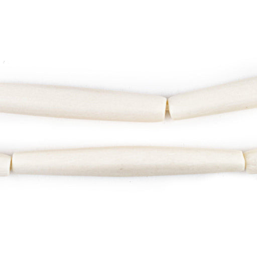 White Bone Hair Pipe Beads (2 inches, 50mm)