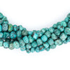 Aqua Rounded Turquoise Nugget Beads (6mm)