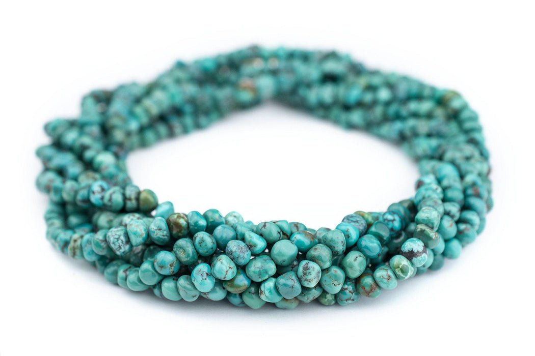 Aqua Rounded Turquoise Nugget Beads (6mm) - The Bead Chest