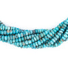 Blue Turquoise Rondelle Beads (4mm)
