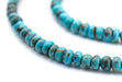 Blue Turquoise Rondelle Beads (4mm) - The Bead Chest